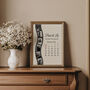 Personalised Anniversary Film Strip Calendar Print, thumbnail 6 of 8