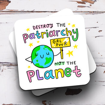 Personalised Mug 'Destroy Patriarchy Not The Planet', 3 of 3