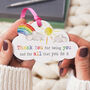 Thank You For Being You Acrylic Cloud Rainbow Keepsake, thumbnail 1 of 3