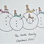 Personlised Snowman Family Handmade Card, thumbnail 7 of 7