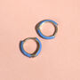 Sterling Silver Colourful Enamel Hoop Earrings, thumbnail 10 of 12