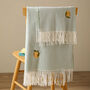 Personalised Orange Fruits Lightweight Embroidered Throw, thumbnail 3 of 5