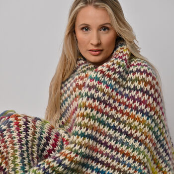 Ellie Easy Rainbow Wrap Knitting Kit, 7 of 7