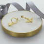 Gold Plated Sterling Silver Bee Hoop Earrings, thumbnail 1 of 3