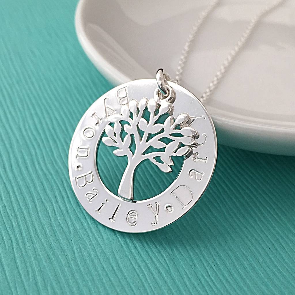 Personalised Family Tree Of Life Necklace By Sophie Jones Jewellery ...