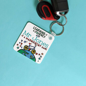 Personalised Thank You Teacher Key Ring, 2 of 8