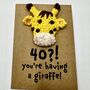 Personalised Age Giraffe Crochet Birthday Card Handmade, thumbnail 5 of 11