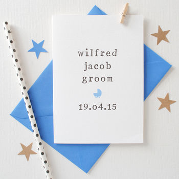 Personalised Christening Or New Baby Card, 2 of 3