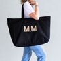 Extra Large Zip Tote Bag With Personalised Initials, thumbnail 1 of 9
