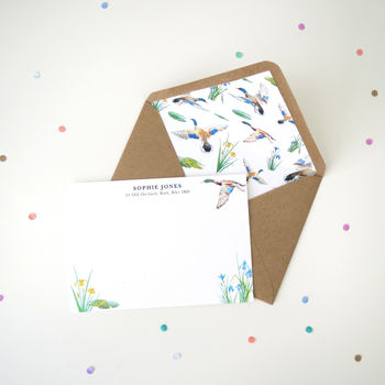 Water Birds Personalised Correspondence Cards, 4 of 11
