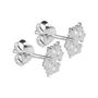 Sterling Silver Snowflake Stud Earrings – Festive Design, Matching Pendant Available, thumbnail 1 of 3