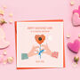 Personalised Modern Flower Valentine's Day Card, thumbnail 4 of 8