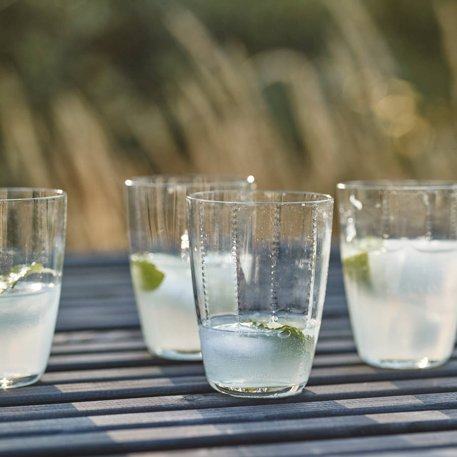 glass dimple tumblers by rowen & wren