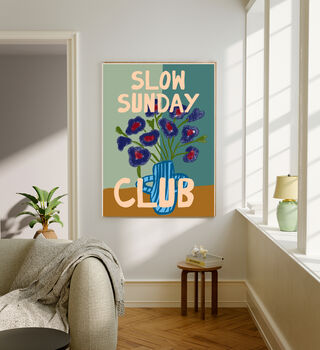 Slow Sunday Flower Club Art Print, 2 of 3