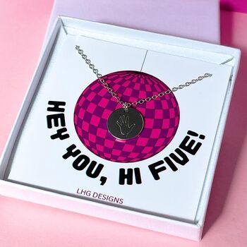 High Five Necklace Congratulations Gift For Her, 2 of 3