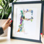 Personalised A To I Pastel Wildlife Letter Print, thumbnail 2 of 12