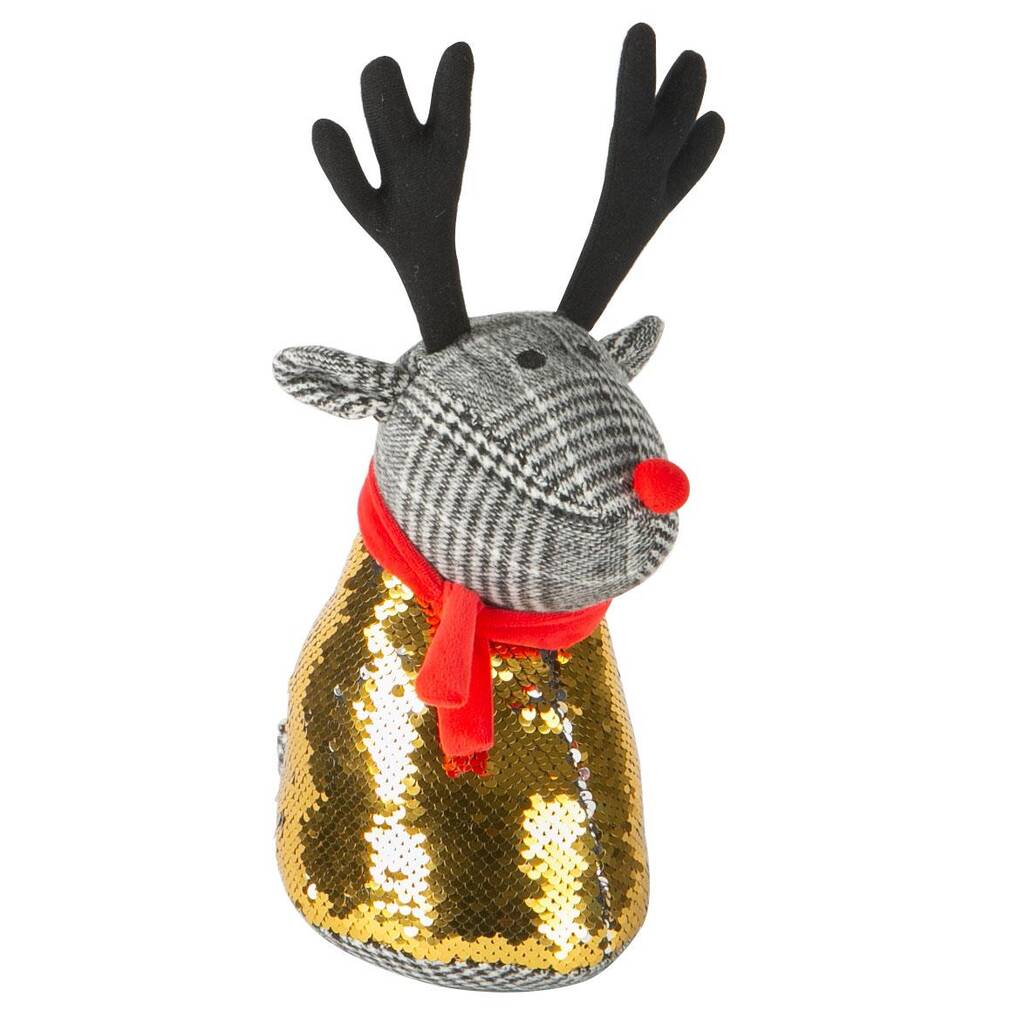 Adorable Reindeer Christmas Door Stop By Rinkit