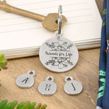 Friendship Gift Friends For Life Floral Keyring, 2 of 5