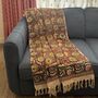 Block Printed Colourful Cotton Sofa Throw, thumbnail 6 of 11
