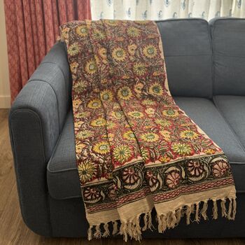 Block Printed Colourful Cotton Sofa Throw, 6 of 11