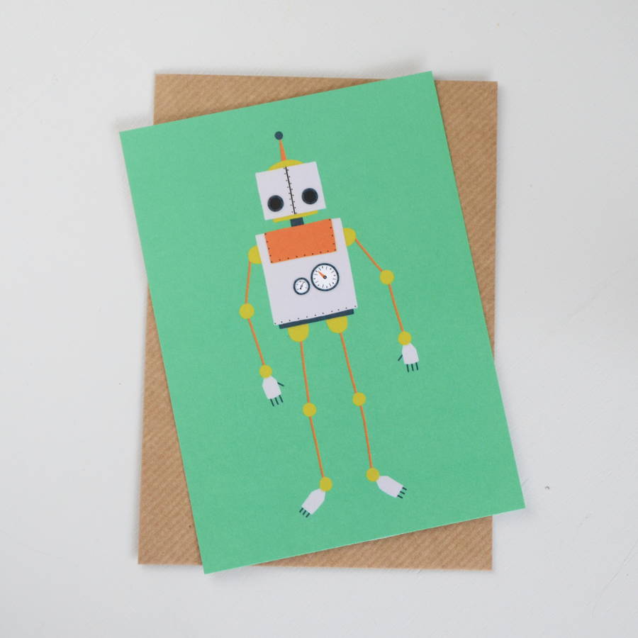 Robot Childrens Postcard Set By Hannah Stevens | notonthehighstreet.com