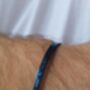Navy Personalised Cuff Bracelet, thumbnail 4 of 5