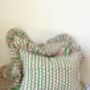 Indian Block Print Frilly Cushion, thumbnail 5 of 6