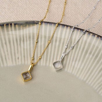 Gem Birthstone Necklace Sterling Silver Or 18ct Gold Plated, 5 of 12