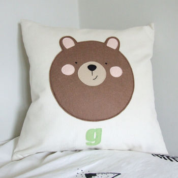 Personalised Bear Nursery Cushion, 4 of 5