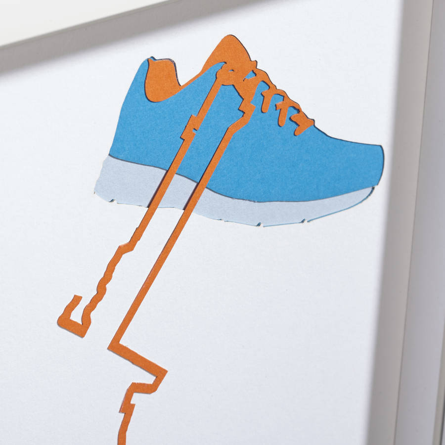 Personalised Edinburgh Marathon Shoe Lace Route Map By PHOME