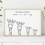 Personalised Family Print With Giraffes, thumbnail 11 of 11