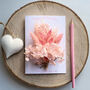 Personalised Pale Pink Posy Valentine Wife Card, thumbnail 1 of 3