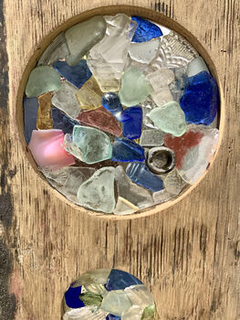 Sculptural Panel Of Driftwood And Sea Glass, 2 of 4
