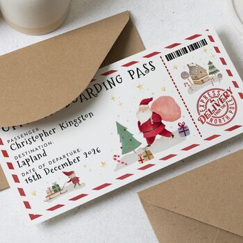 Colourful Lapland Boarding Pass Christmas Voucher, 2 of 4