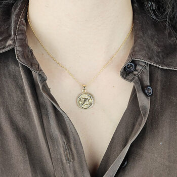 Sagittarius Zodiac Star Sign Gold Plated Necklace, 2 of 4
