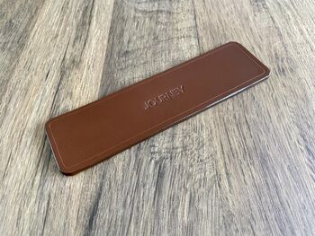 Personalised Hand Stamped Brown Leather Bookmark, 8 of 9
