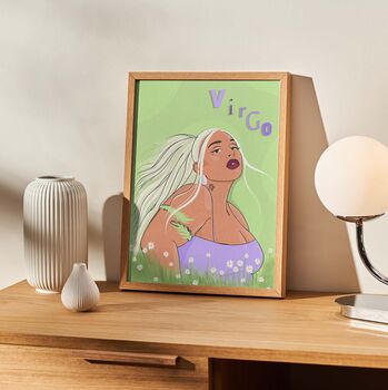 Virgo Art Print | Star Sign Wall Art | Zodiac Astrology Illustration, 2 of 3