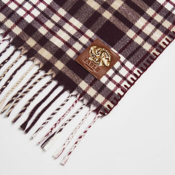 Caramel And Chocolate Check Cape, 6 of 6