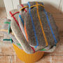 Recycled Wool Hot Water Bottle Blanket Stitched Detail, thumbnail 6 of 11