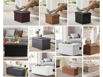 Foldable Storage Ottoman For Living Room And Bedroom, 3 of 10