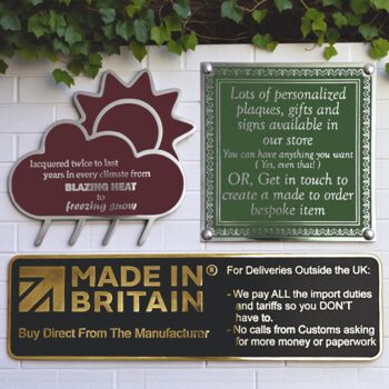 Personalised Round House Address Bespoke Plaque, 4 of 5