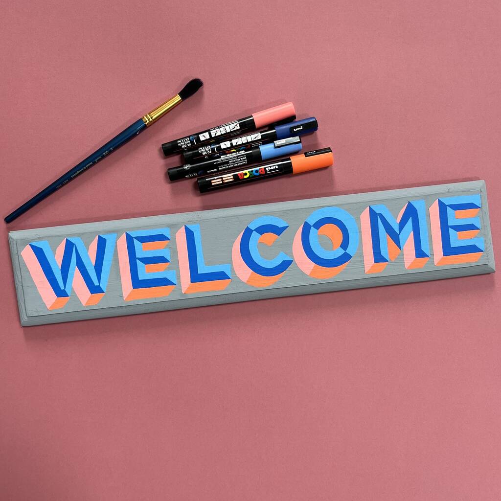 Welcome Wooden Sign, 1 of 3