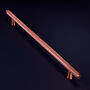 G Decor Brass Chelsea Solid Brass Diamond Knurled Architectural Bar Pull Handle In Rose Brass Finish, thumbnail 7 of 9