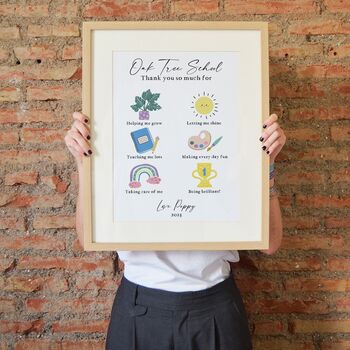 Thank You So Much Teacher Print Personalised Teacher Gift, 7 of 7