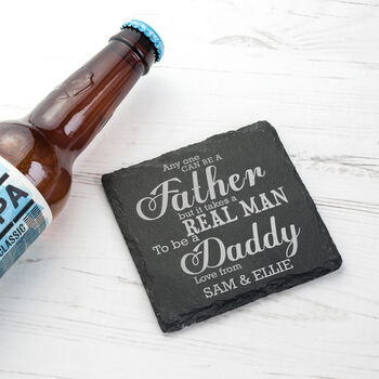 Daddy's Personalised Real Man Slate Keepsake, 2 of 9