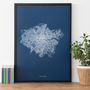 London Roads And Paths Contemporary Map Print, thumbnail 1 of 12