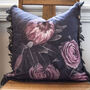 Antique Rose Print Cushion, thumbnail 1 of 3