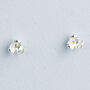 Sterling Silver Dainty Flower Bud Stud Earrings, thumbnail 2 of 4