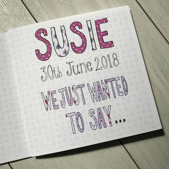 Personalised Auntie/ Uncle Wedding Book Card, 5 of 8