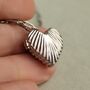Silver Heart Clamshell Locket Necklace, thumbnail 1 of 9